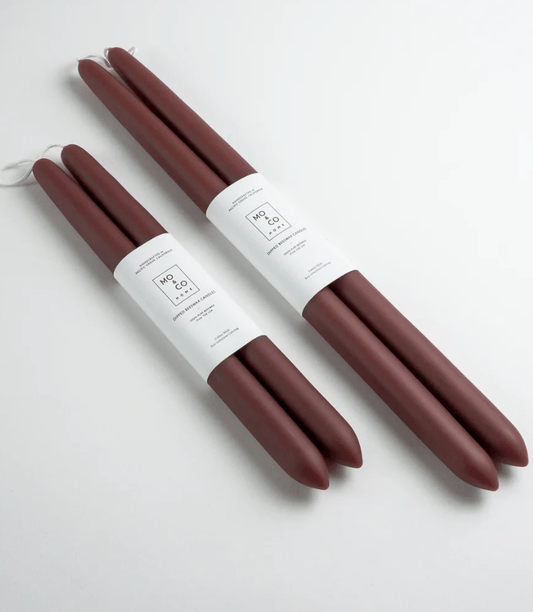 100% Beeswax Dipped Taper Candles | All Natural, Handmade: Terra Cotta / Standard (10" Long) - The Regal Find