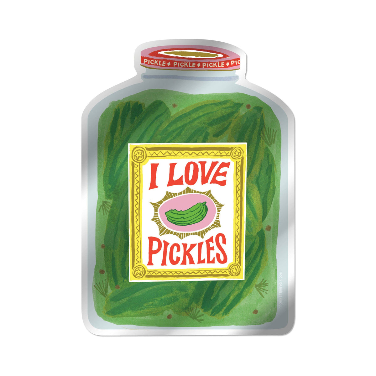 I Love Pickles sticker: Single
