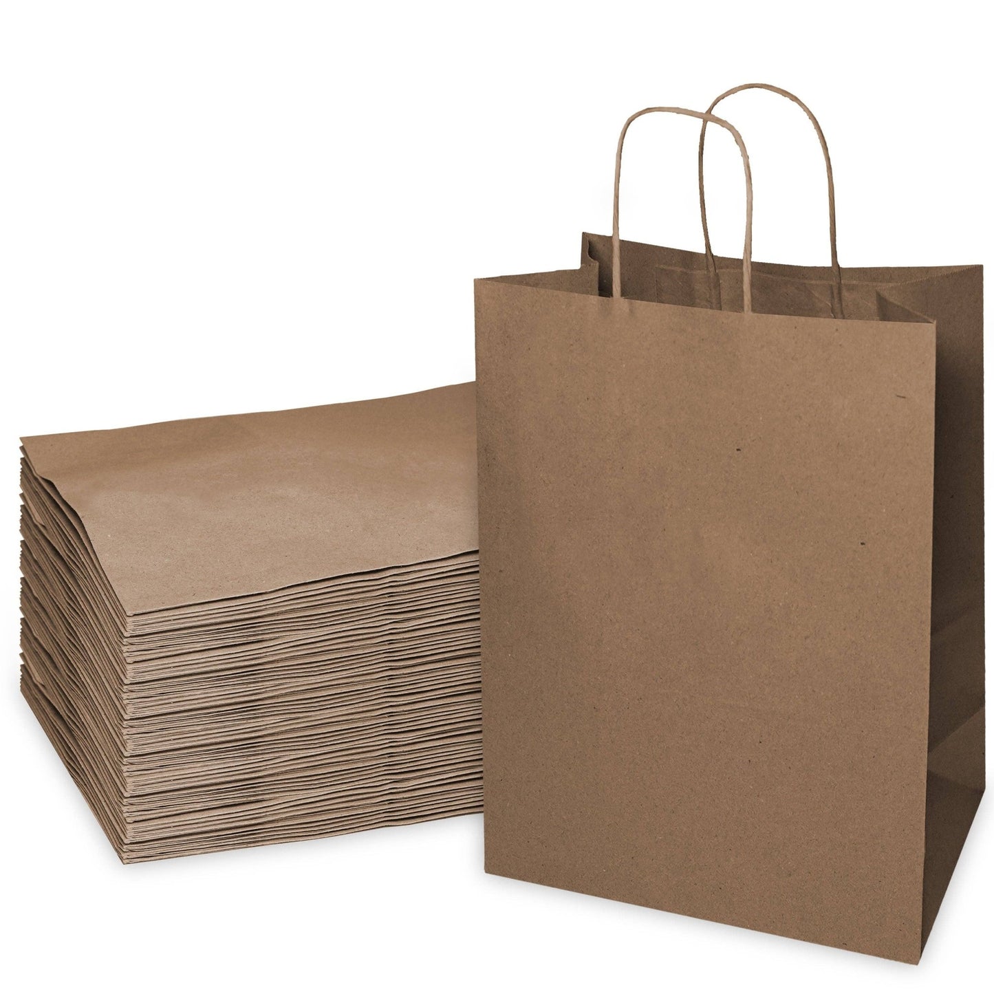 12x7x13 Large Kraft Paper Gift Bags w/Twine Handles: 25pcs - The Regal Find