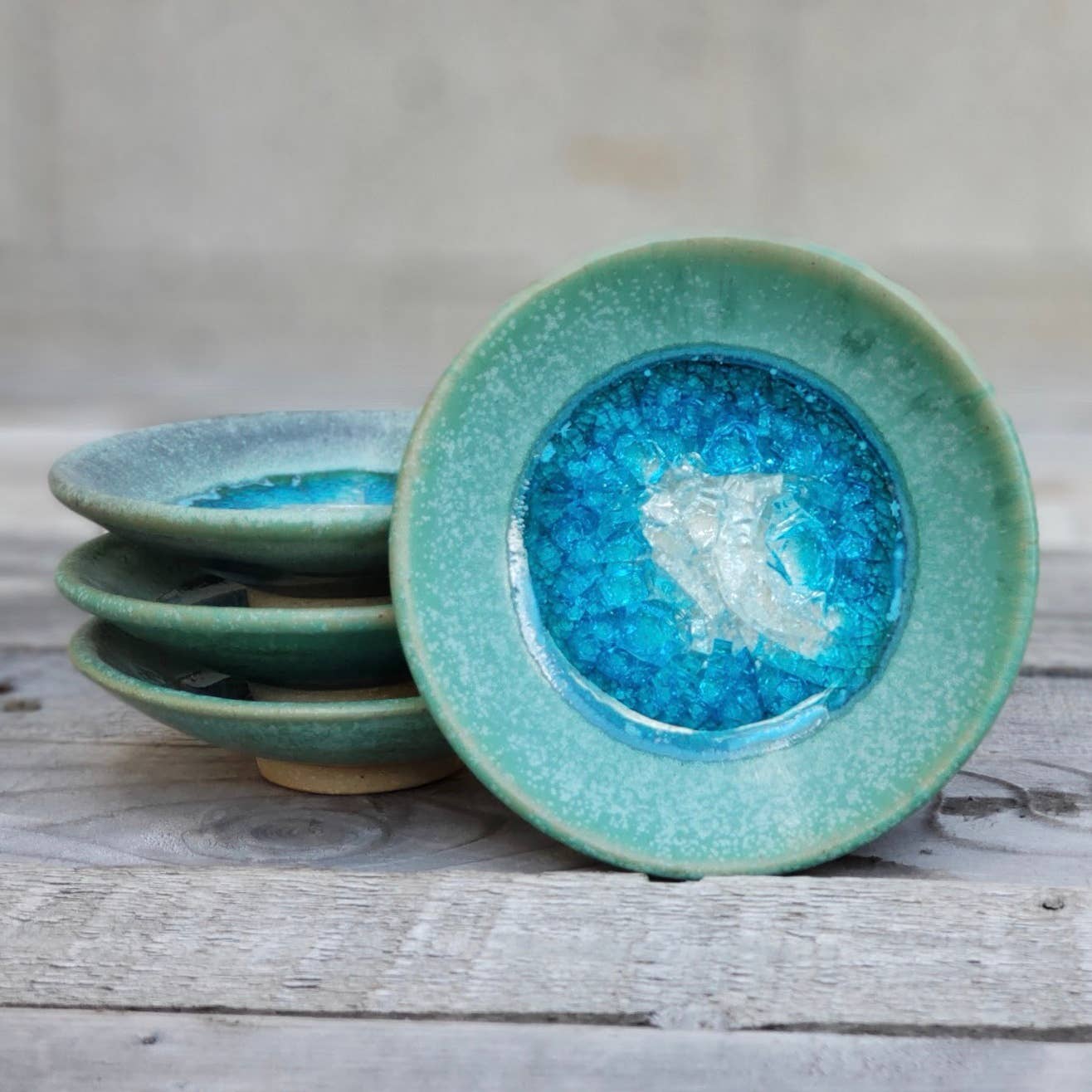 Handmade Ring Dish - Aqua