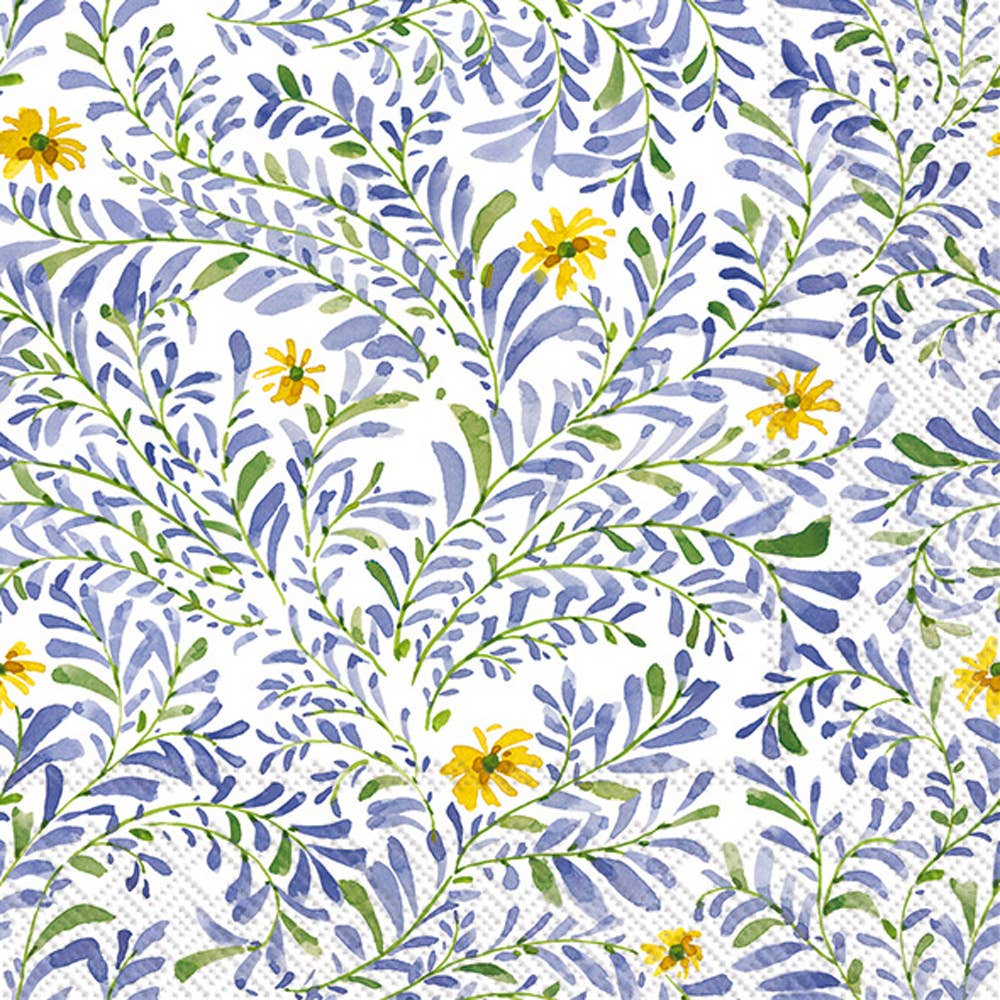 Paper Cocktail Napkin 20 Ct Lovely Branches Blue