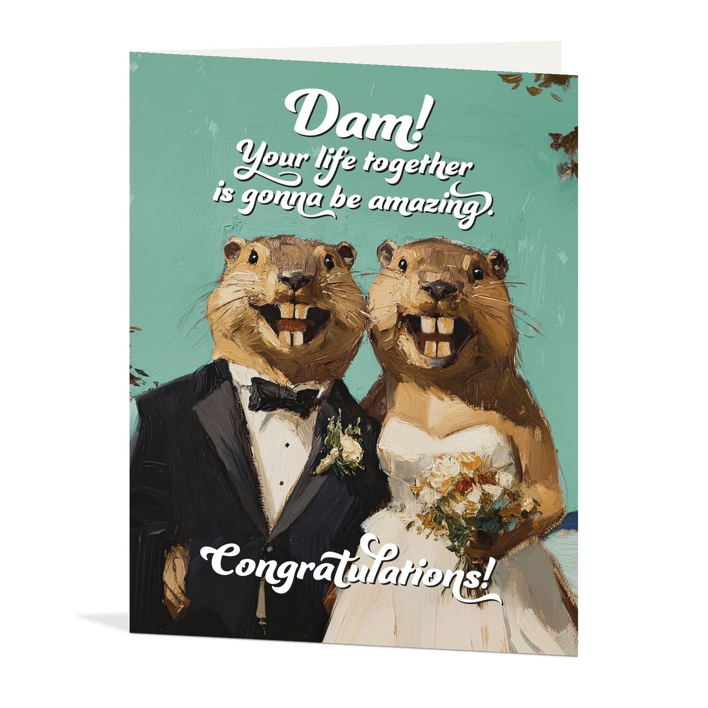 Beaver Wedding Card