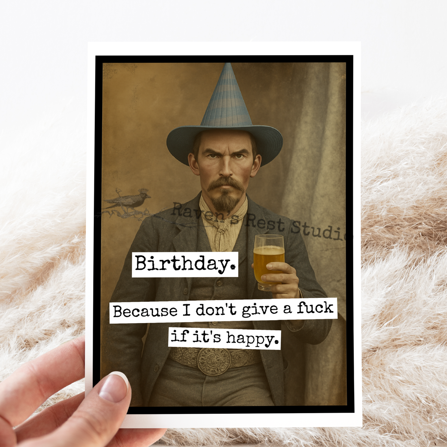 Funny Birthday Card For Man. Because I Don't Give A F*ck.