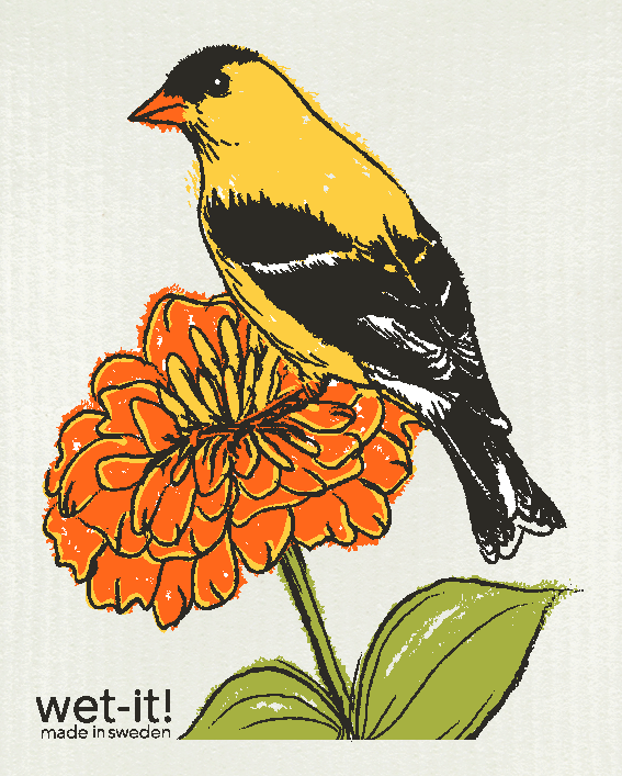 American Goldfinch Swedish Dish Cloth