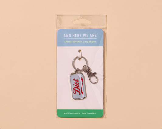 Diet Soda Enamel Keychain & Bag Charm
