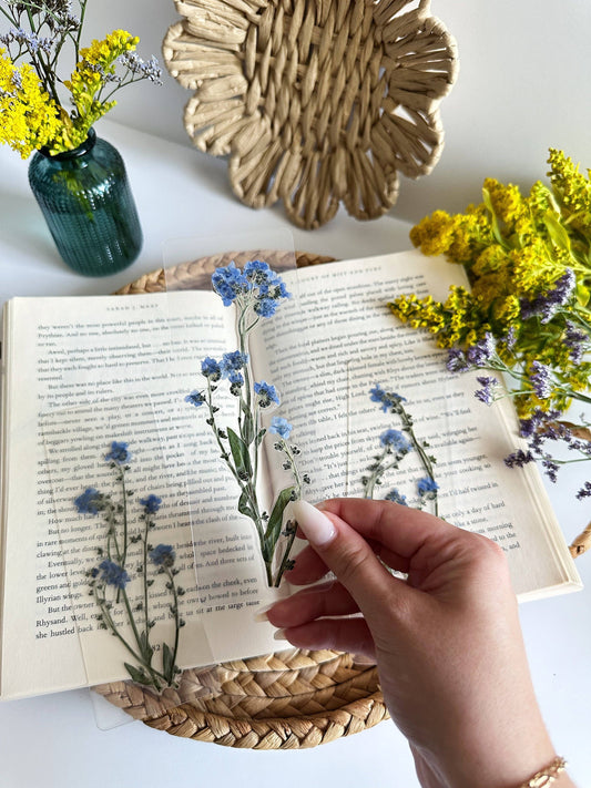 Pressed Forget-Me-Not Bookmark