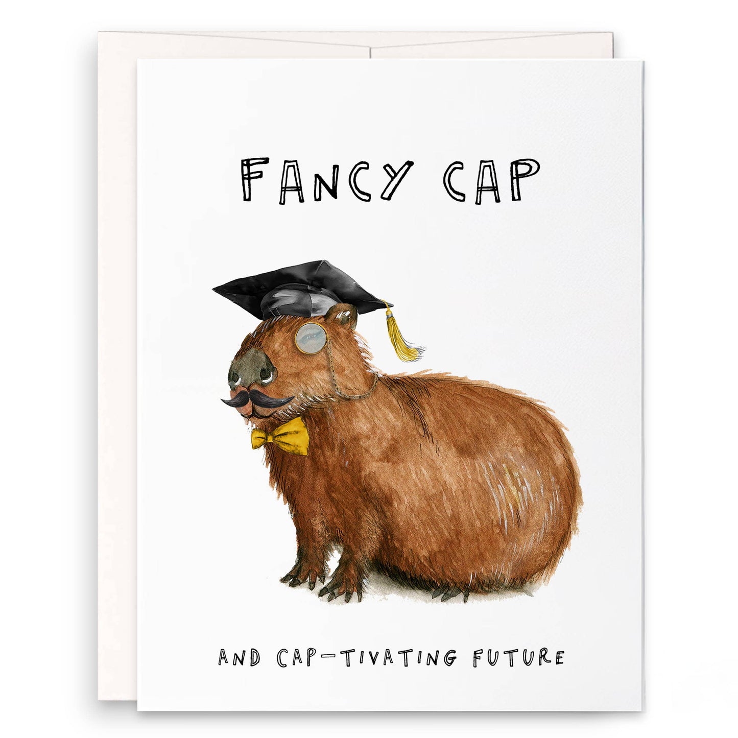 Fancy Capybara Grad - Funny Graduation Card: Graduation Cap