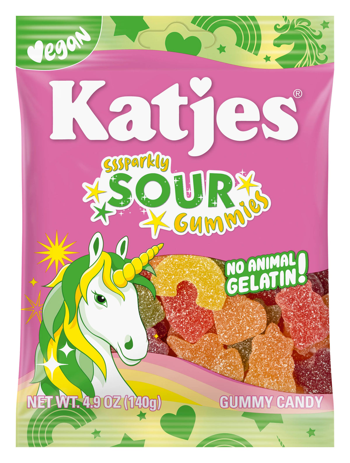 Katjes Sparkly Sour Gummies, 4.9oz, 15ct
