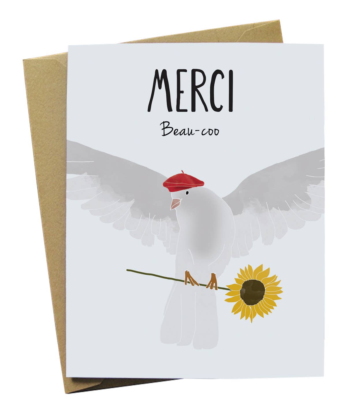 French Dove Thank You Card