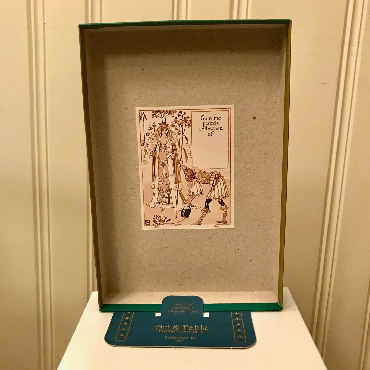Puzzle Ownership Plate; Walter Crane Design