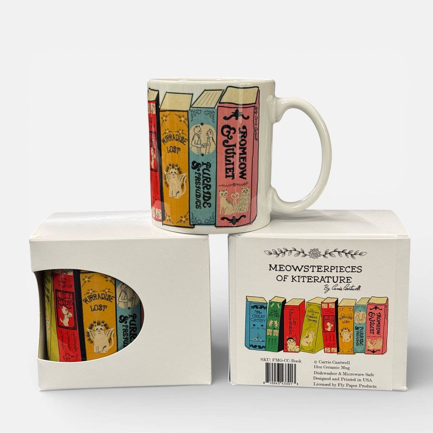Ceramic Mug - MEOWsterpieces of KITerature Book Spine Mug