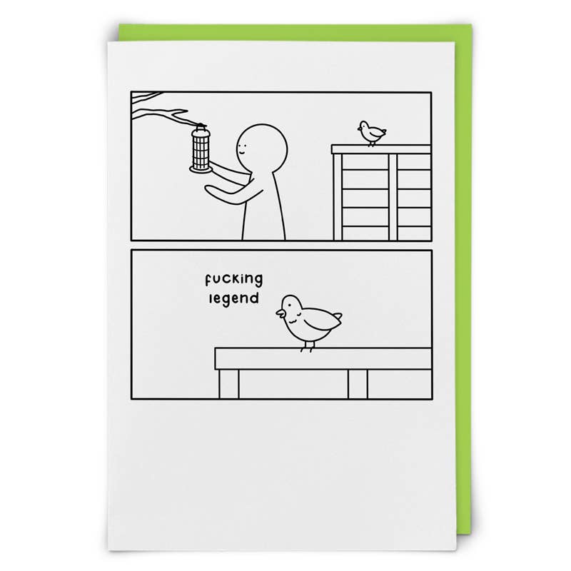 Bird Feeder Greeting Card