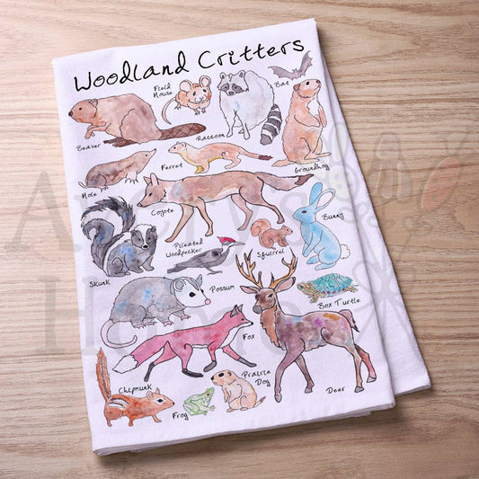 Woodland Critters Kitchen Towel