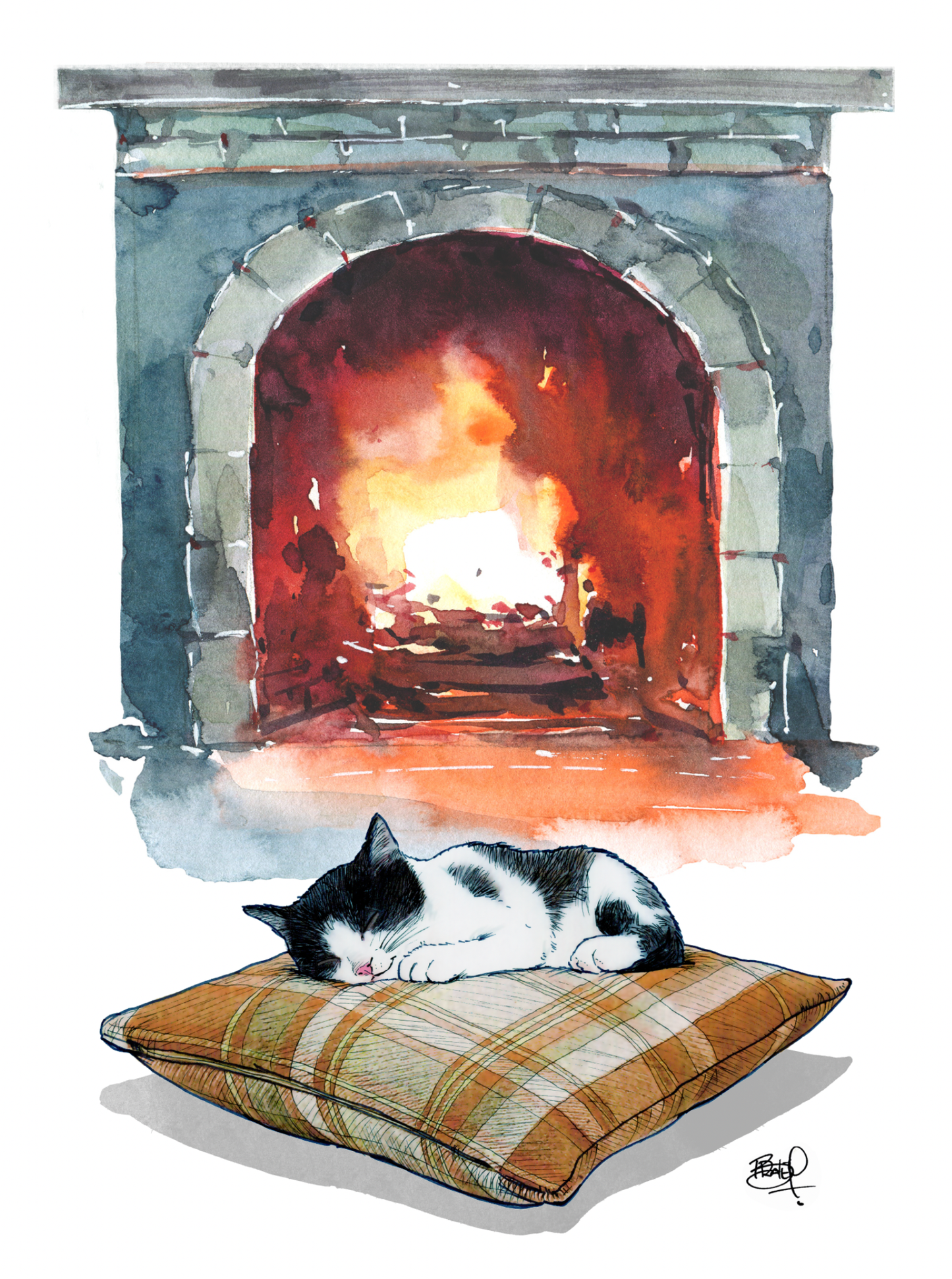 Fireside #252 - vertical: Single Card