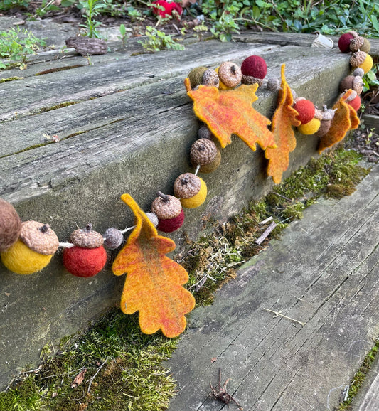 Felted Garland - Fall Leaves