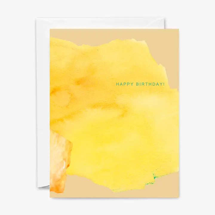 Happy Birthday on Yellow Card