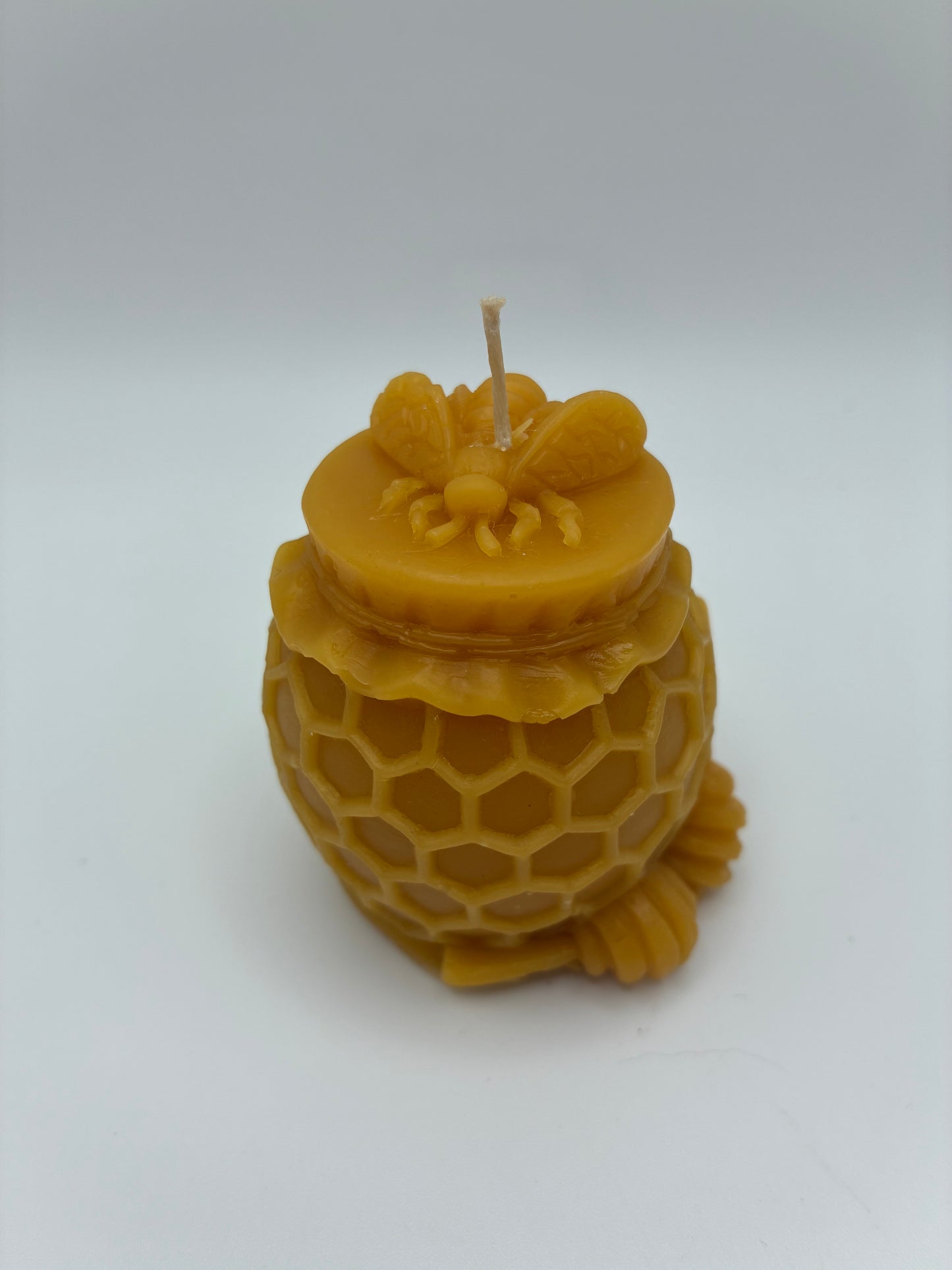 Beeswax Candle - Jar with Bee