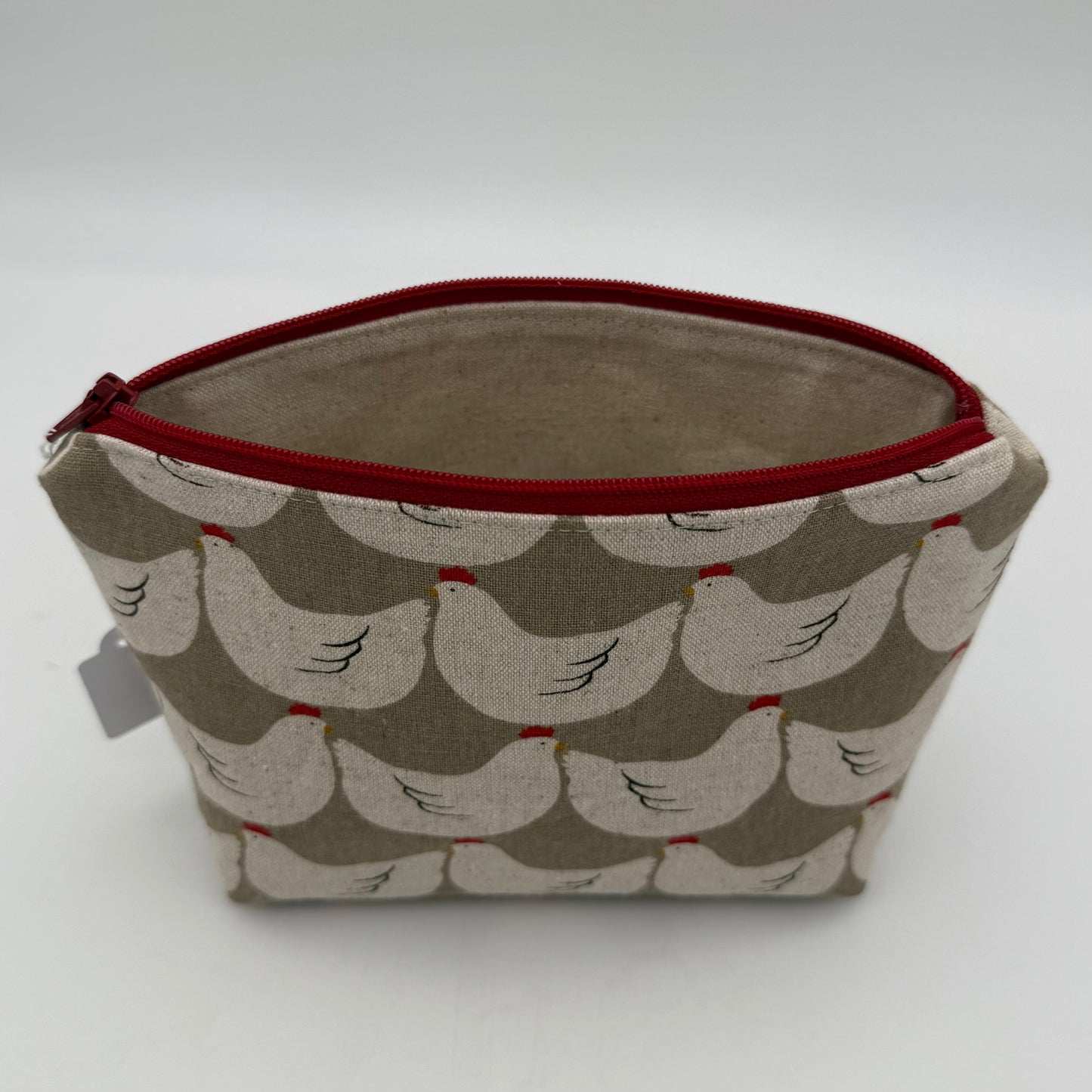 Chickens on Gray - Zipper Pouch