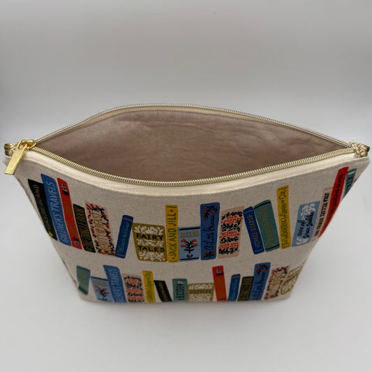 Books on Cream - Zipper Pouch