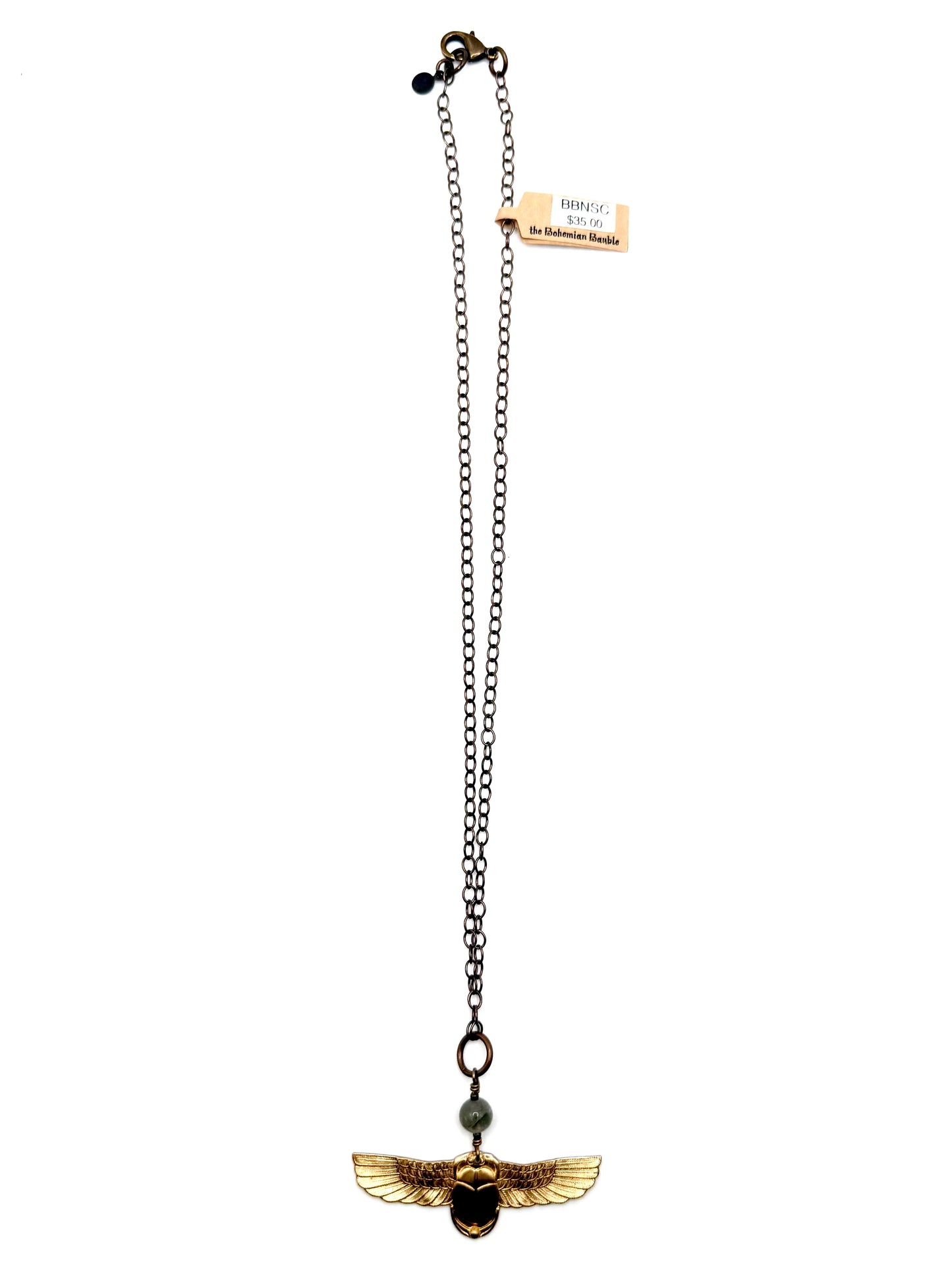 Flying Scarab Necklace