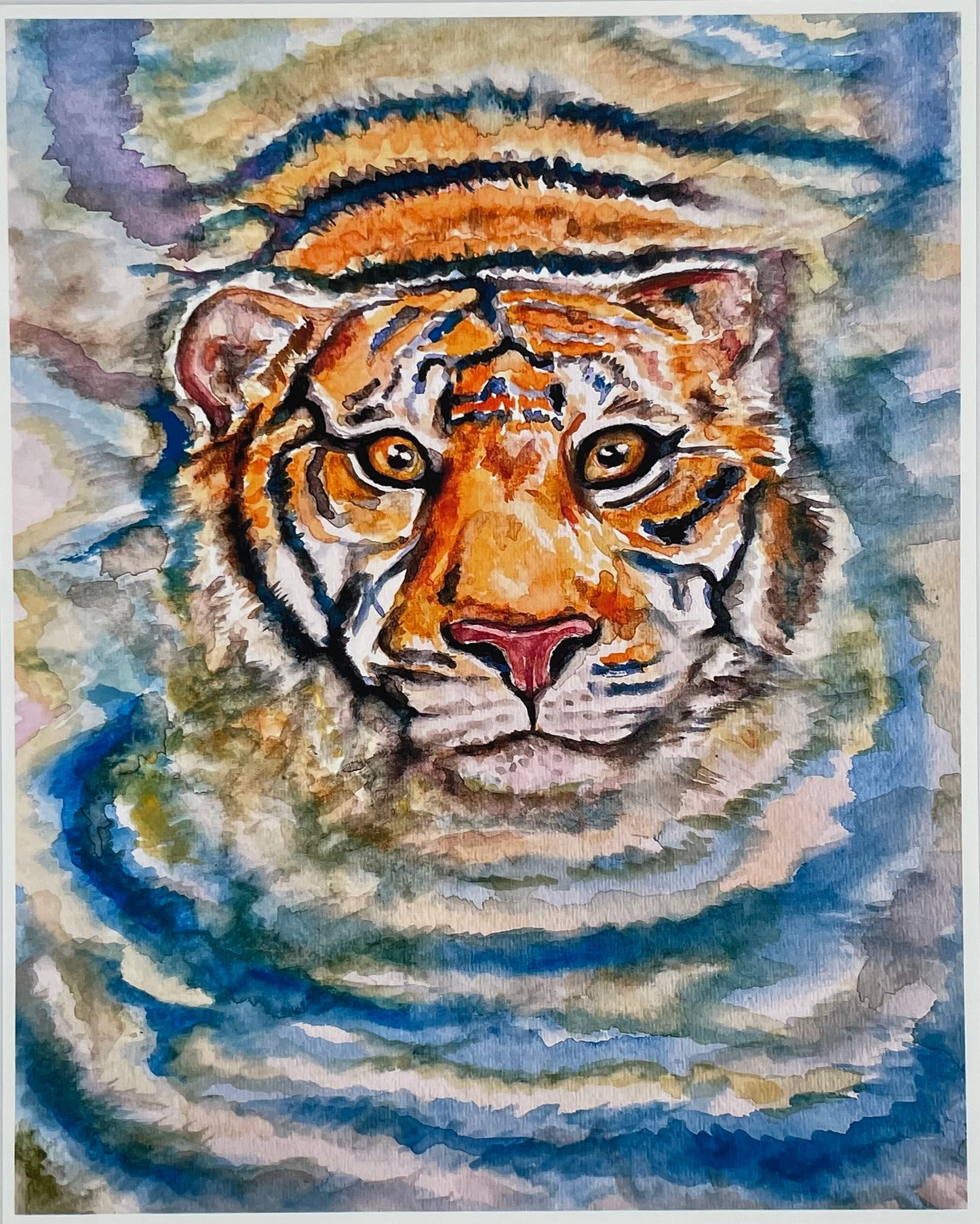 Swimming Tiger Print