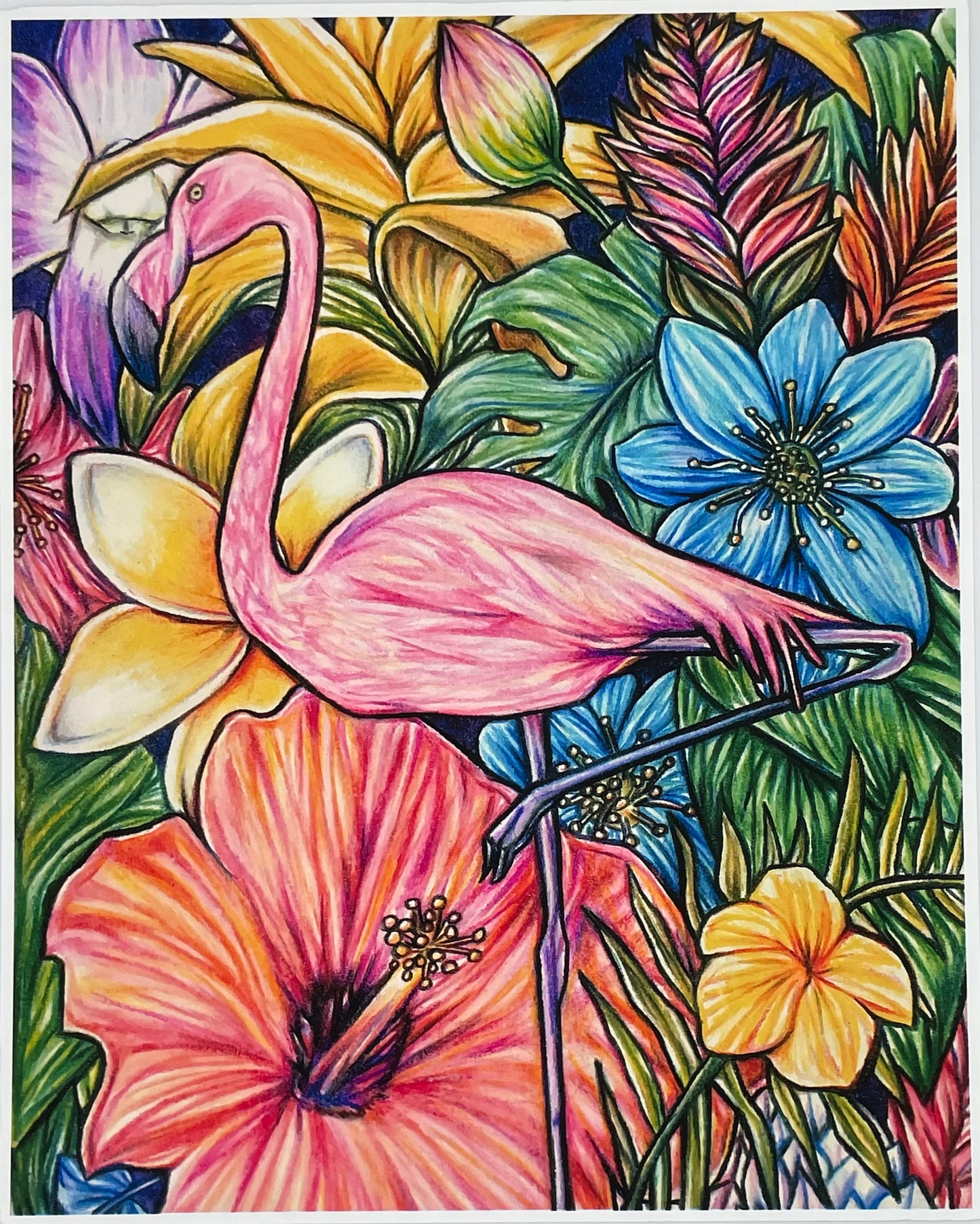 Tropical Flamingo Print