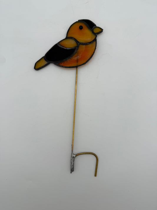 Stained Glass Birds on Garden Stakes