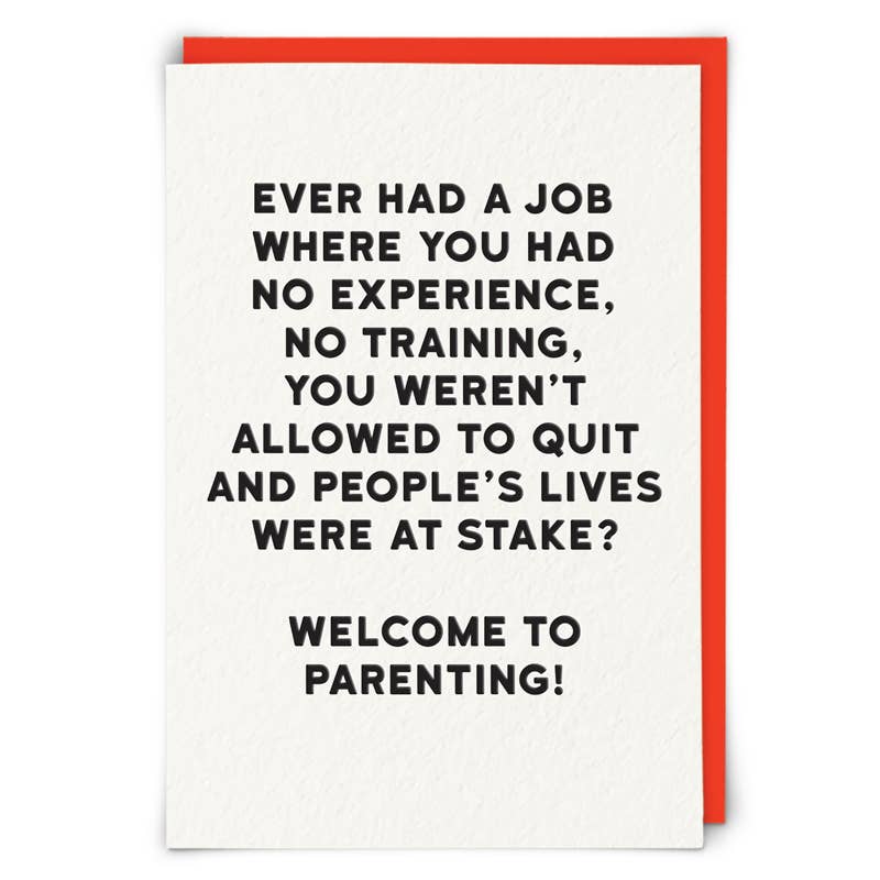 Welcome to Parenting Humor Greeting Card