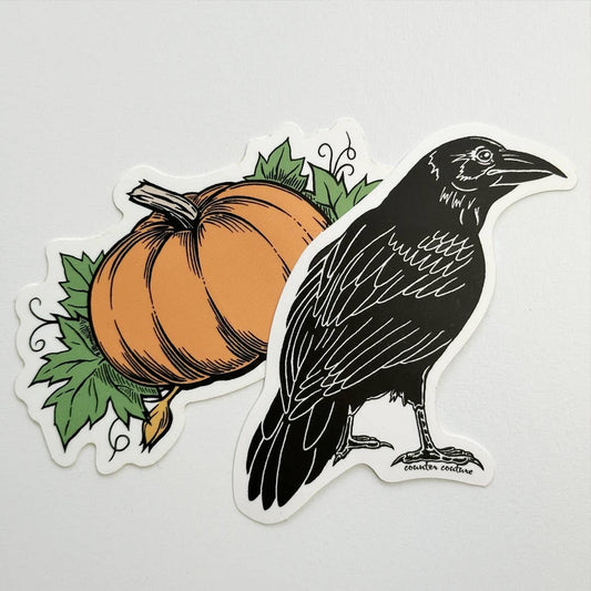 Raven Sticker | Black Bird | Decals | Gifts