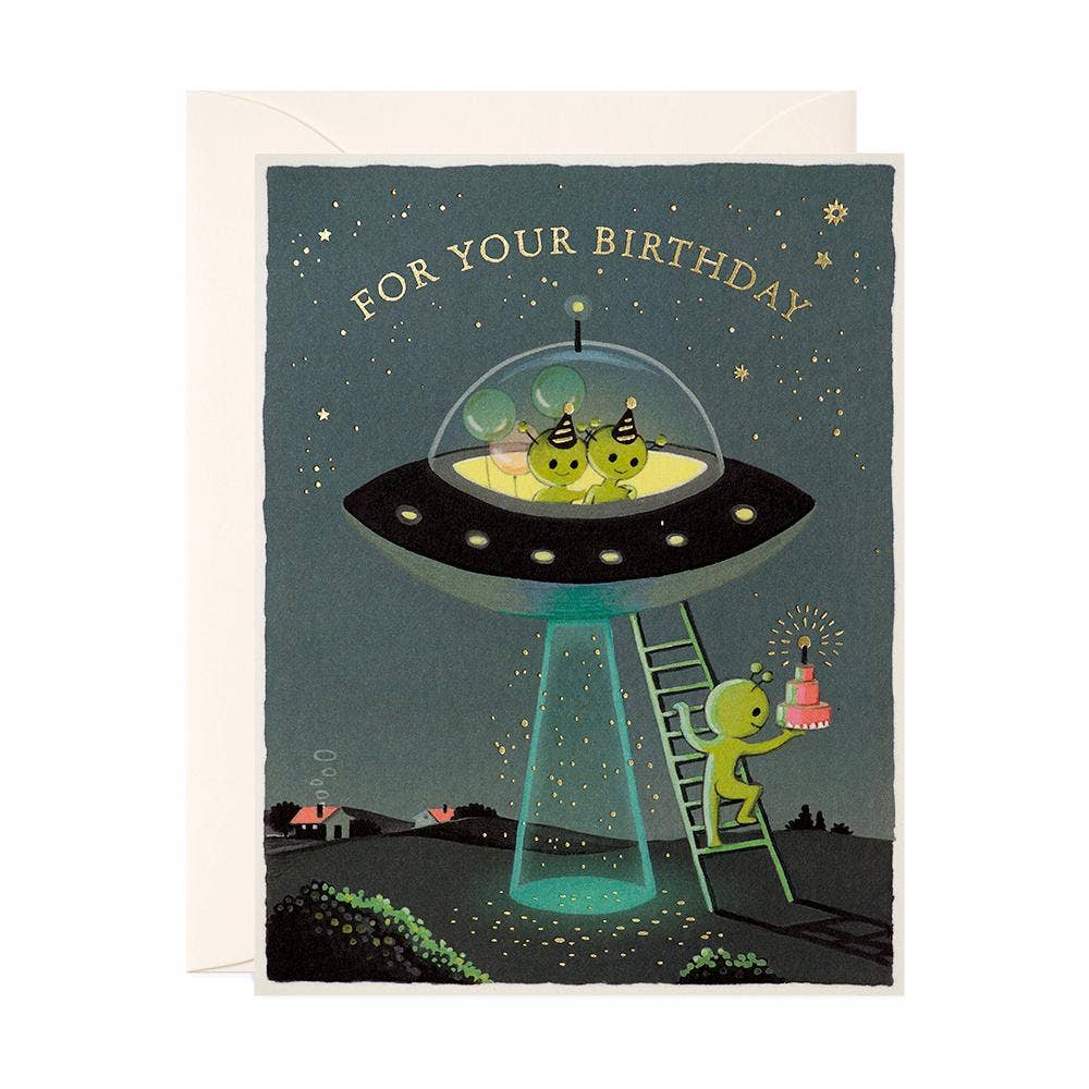 Aliens Birthday Card - The Regal Find