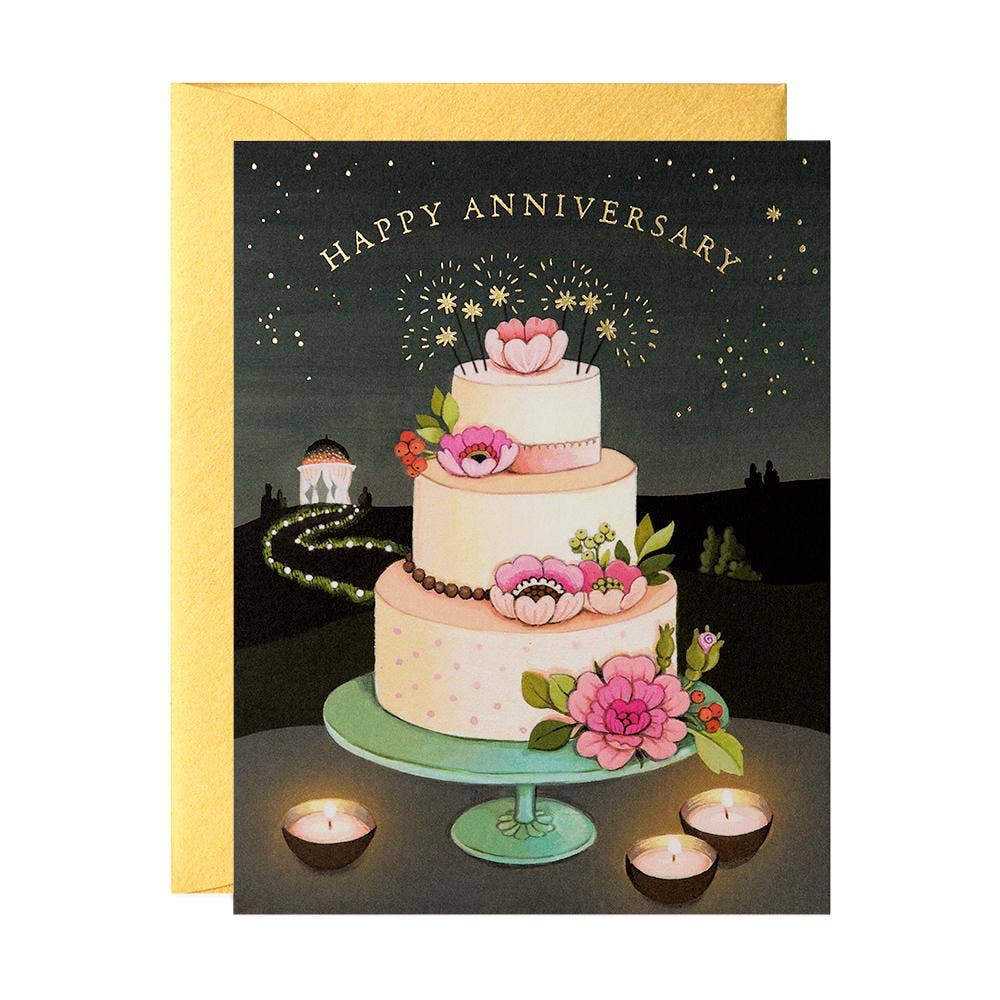 Anniversary Cake Greeting Card - The Regal Find