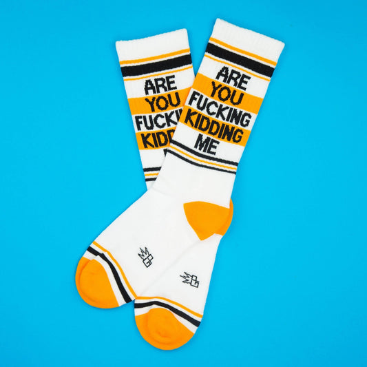 Are You Fucking Kidding Me Gym Crew Socks - The Regal Find