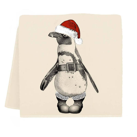 Santa Penguin Tea Towel