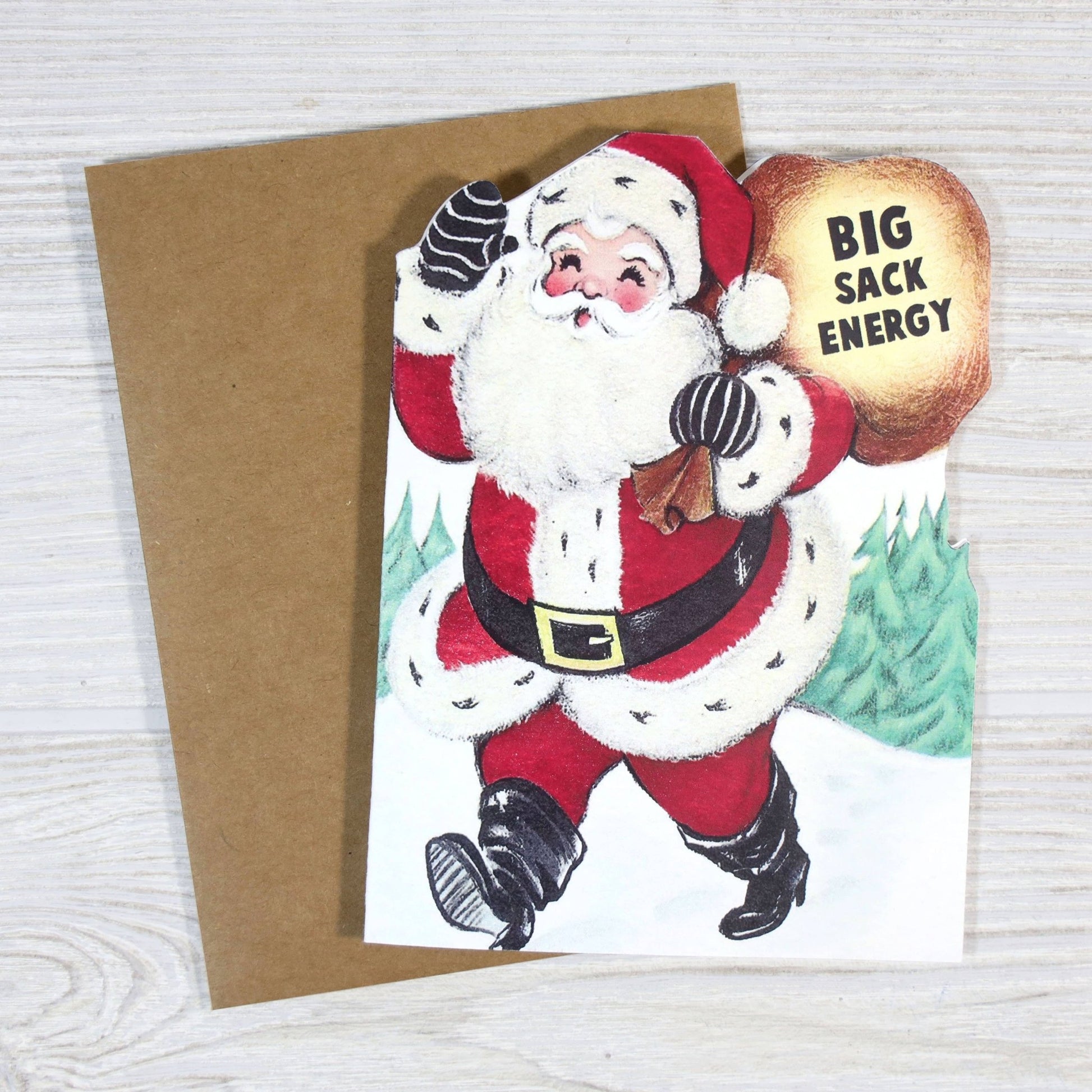 Big Sack Energy - Funny Pun Christmas Card - The Regal Find