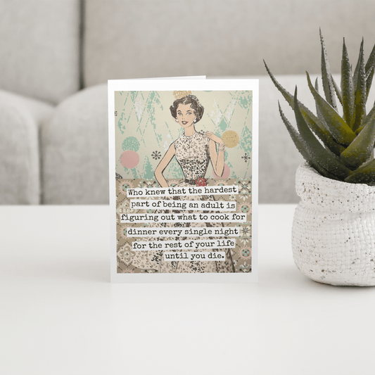 Card. Who Knew That The Hardest... Mom. Mum. Mother. Funny. - The Regal Find