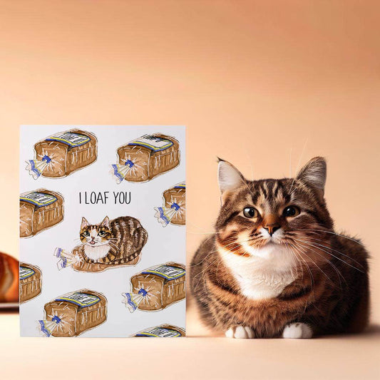 Cat Loaf You - Funny Valentines Day Card - The Regal Find
