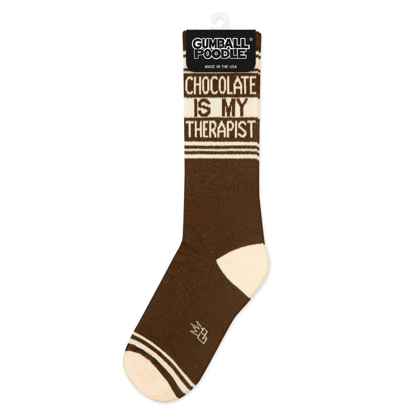 Chocolate Is My Therapist Gym Crew Socks - The Regal Find