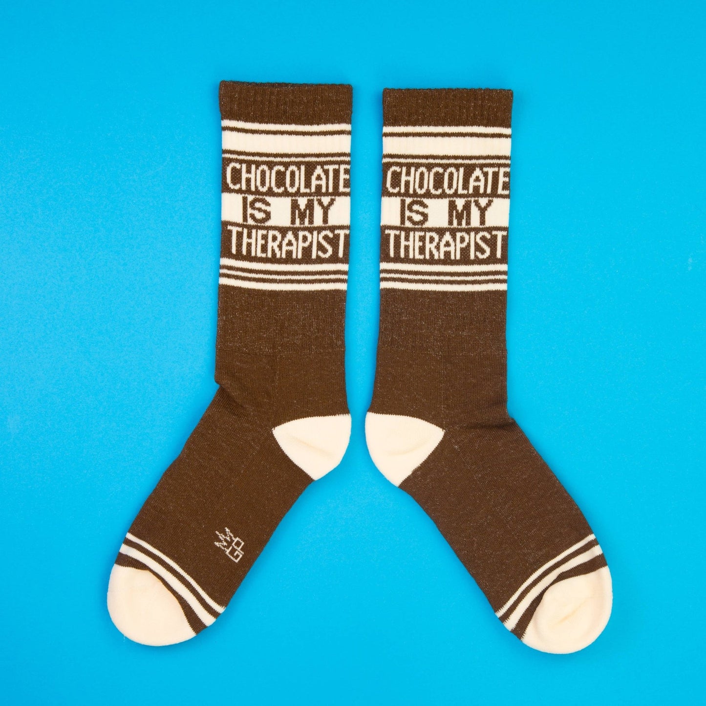 Chocolate Is My Therapist Gym Crew Socks - The Regal Find