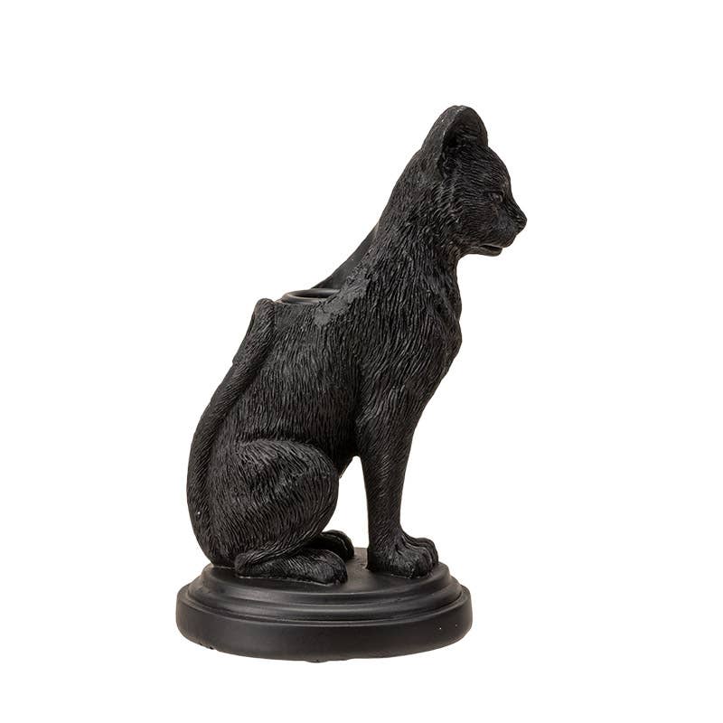 Faust's Familiar Haunted Mansion Cat Candle Holder