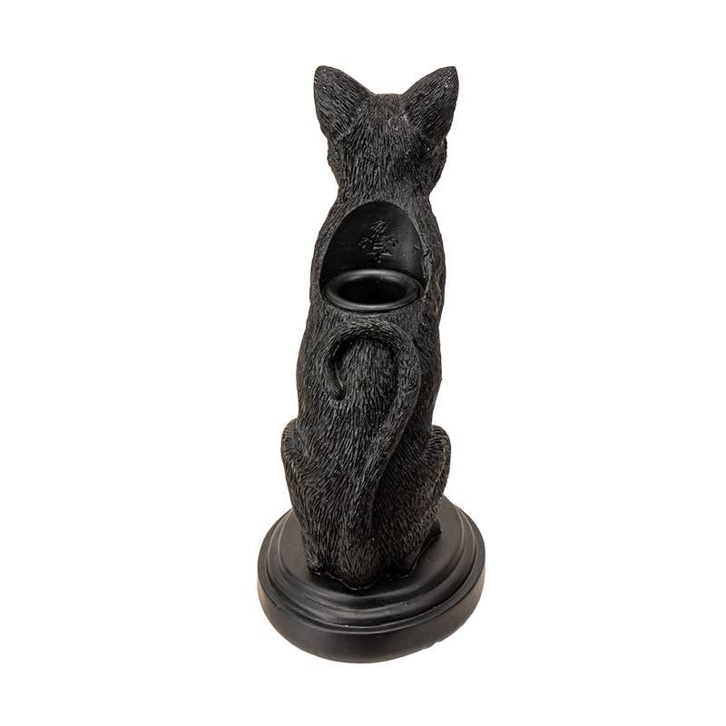 Faust's Familiar Haunted Mansion Cat Candle Holder
