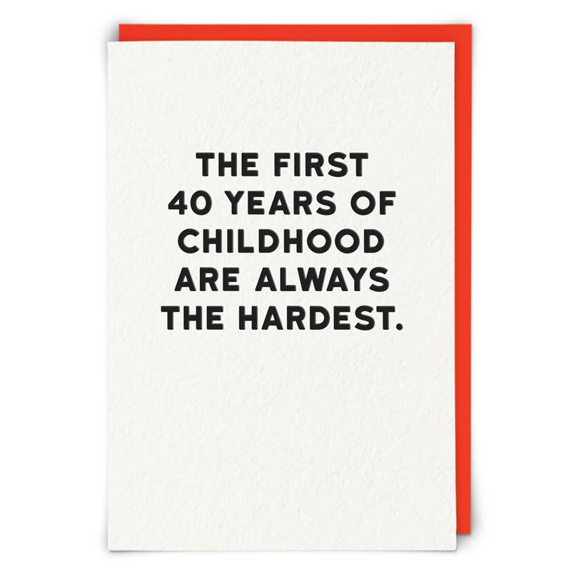 First 40 Humor Birthday Card