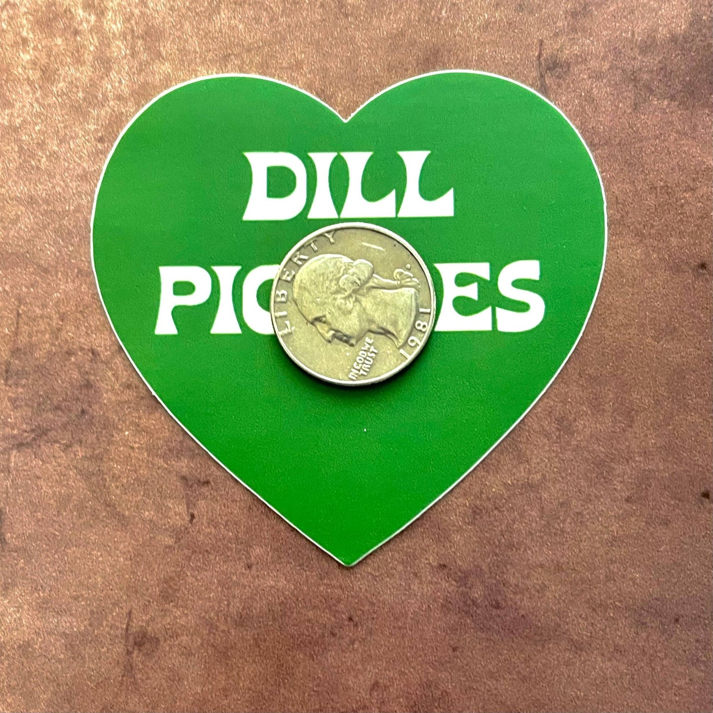 Dill Pickles Heart Sticker green restaurant deli gifts - The Regal Find