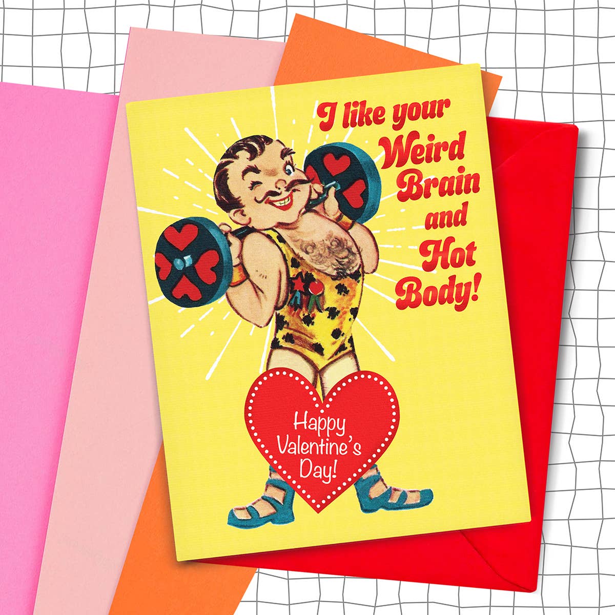 Weird Brain & Hot Body Valentine's Day Card