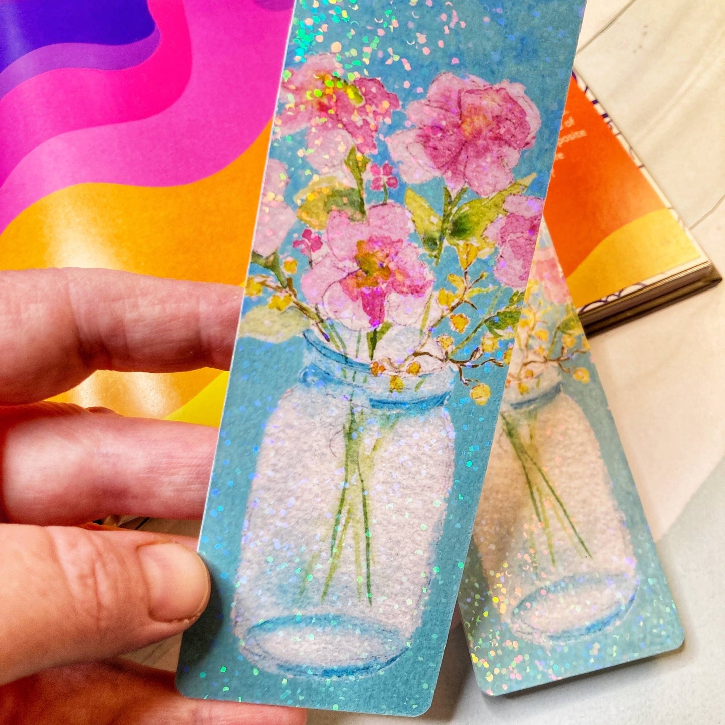 Floral Mason Jar Bookmark - The Regal Find