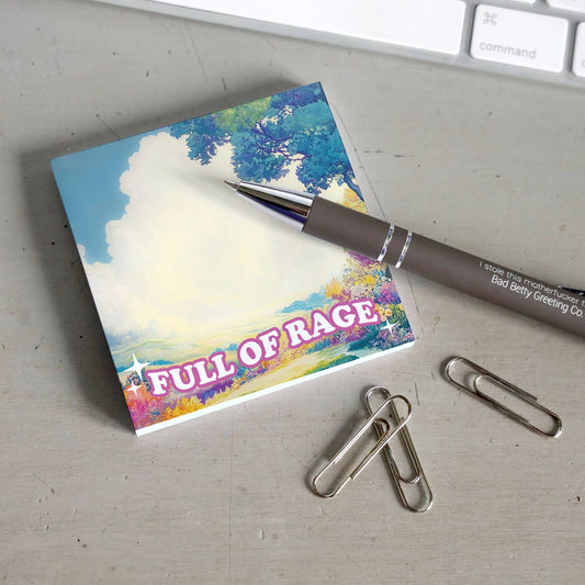 Full of Rage - Funny Sticky Note Pad - The Regal Find