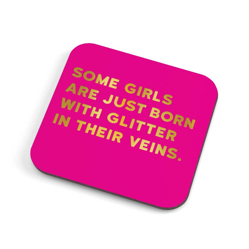 Glitter Coaster - cork backed and reusable! - The Regal Find