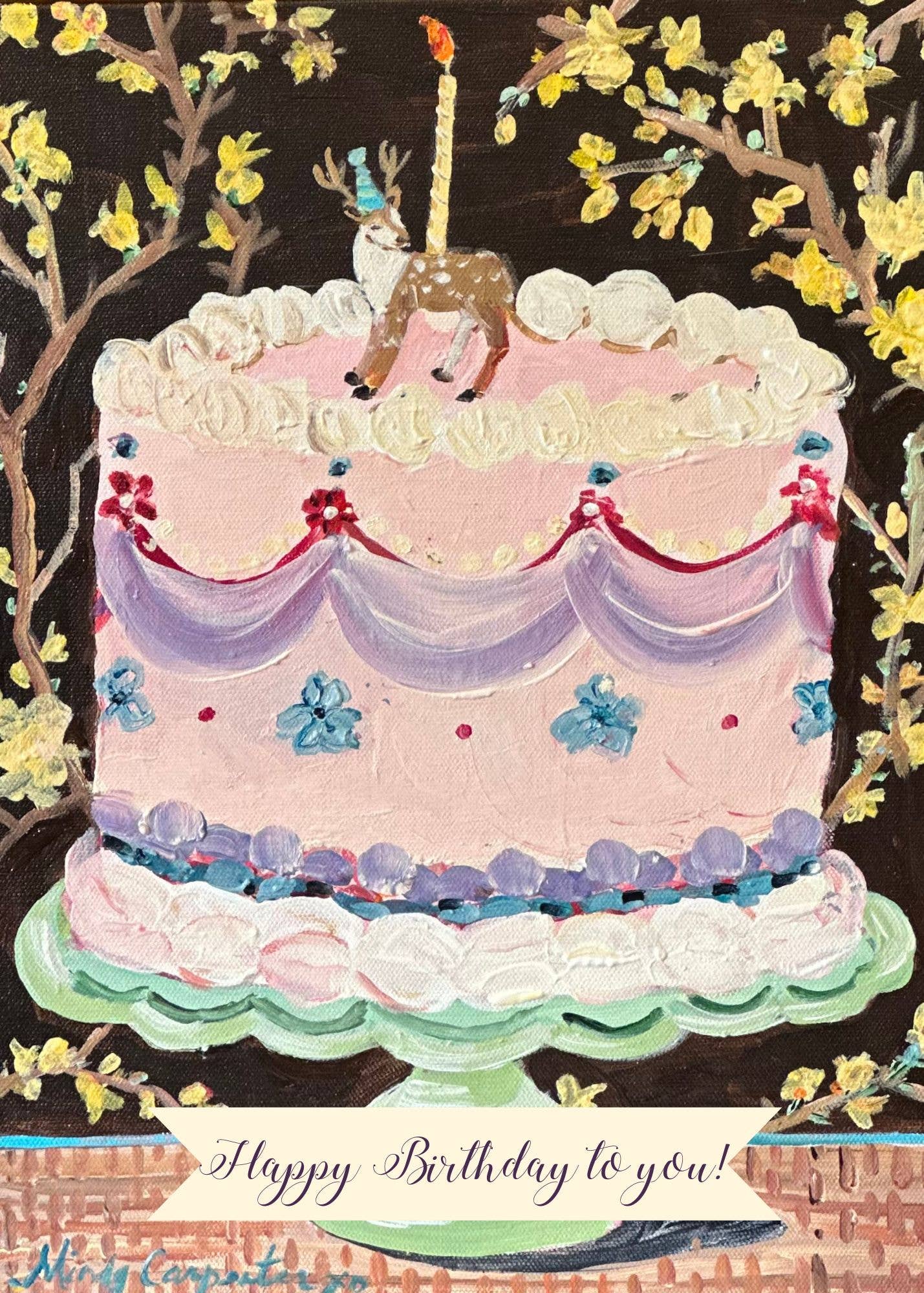 Happy Birthday Deer Greeting Card - The Regal Find