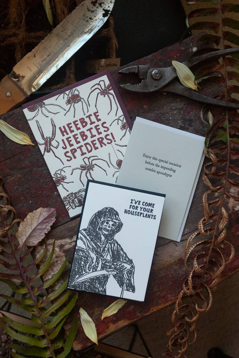 Houseplants Reaper Letterpress Card - The Regal Find