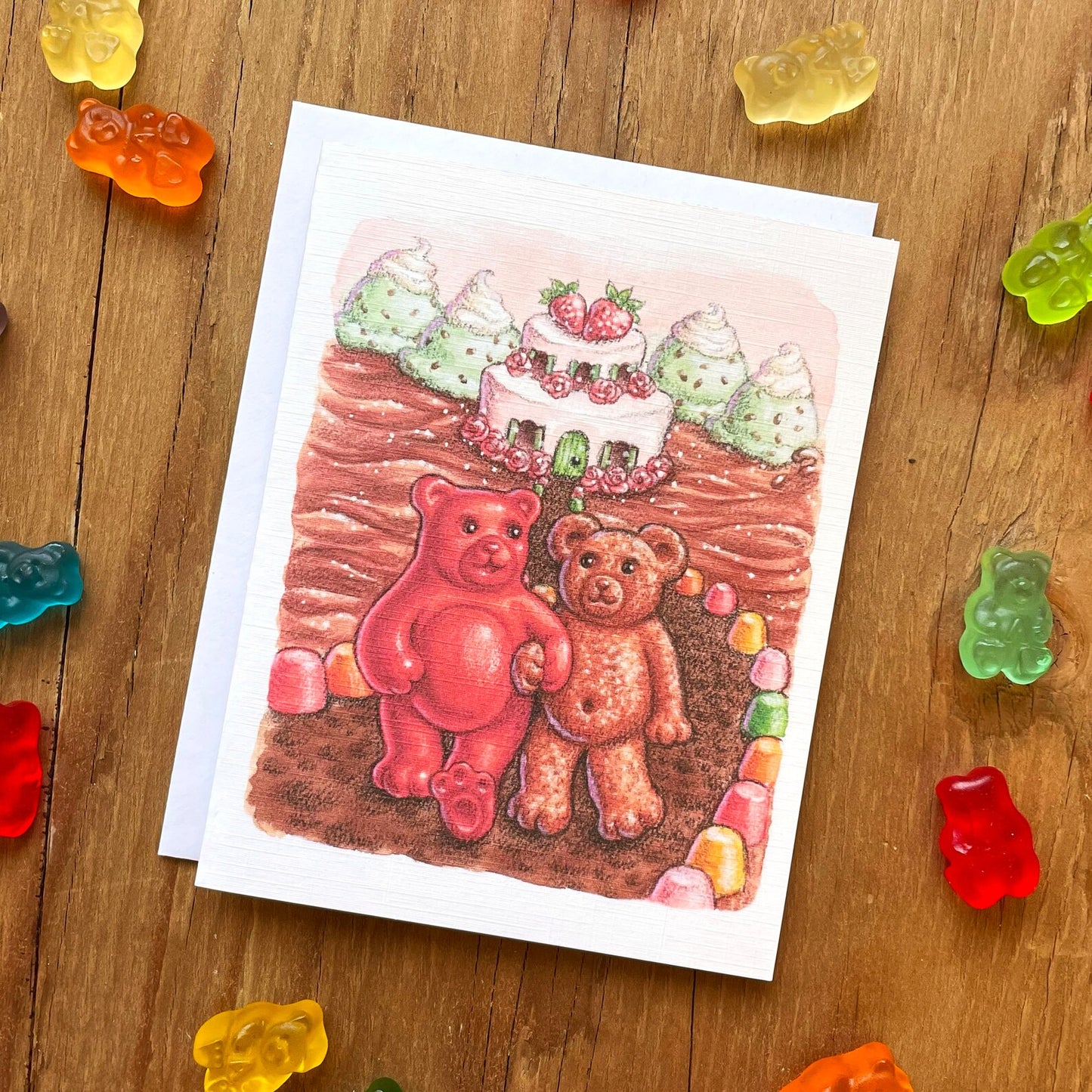 Gummy Bear & Teddy Graham Greeting Card