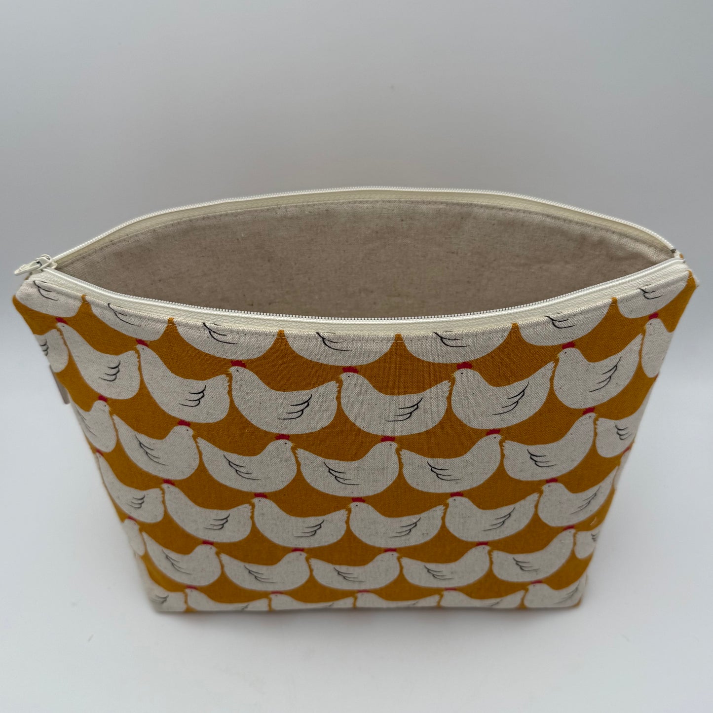 Chickens on Yellow - Zipper Pouch